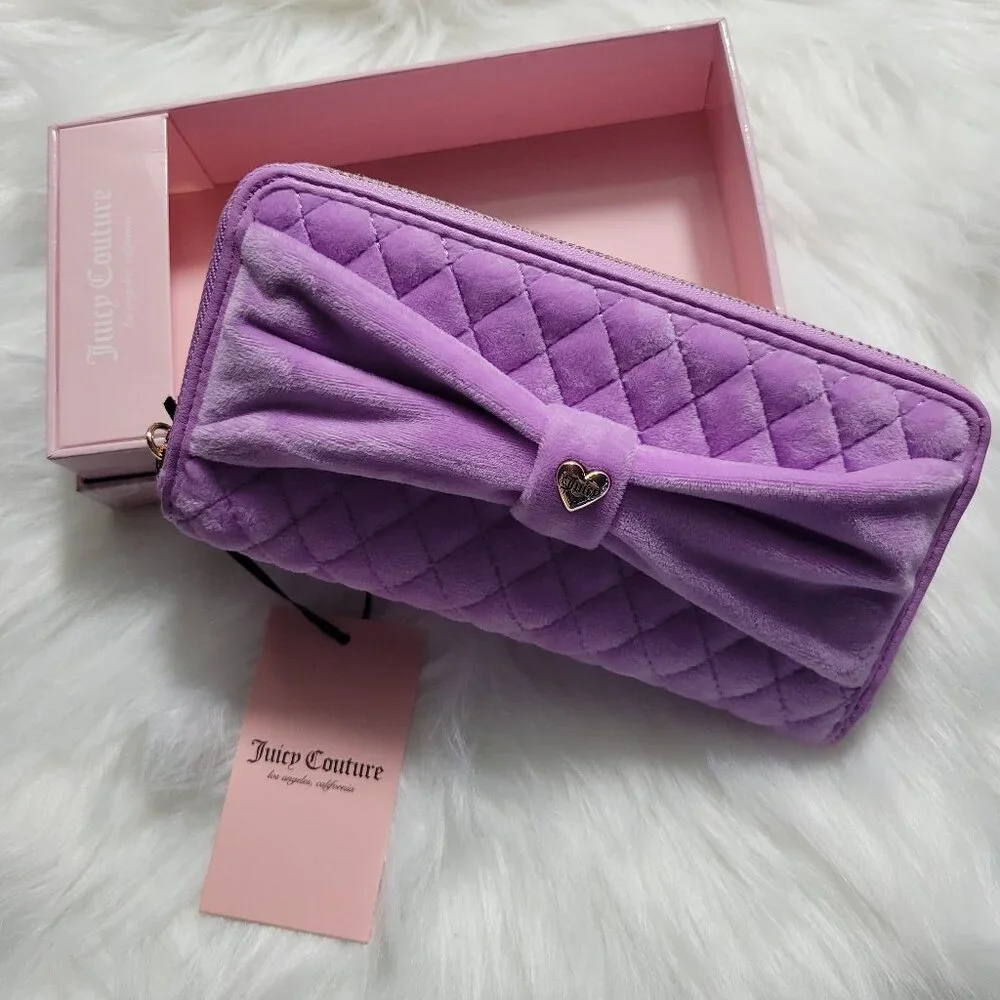 Juicy Couture Velour Quilted Wallet